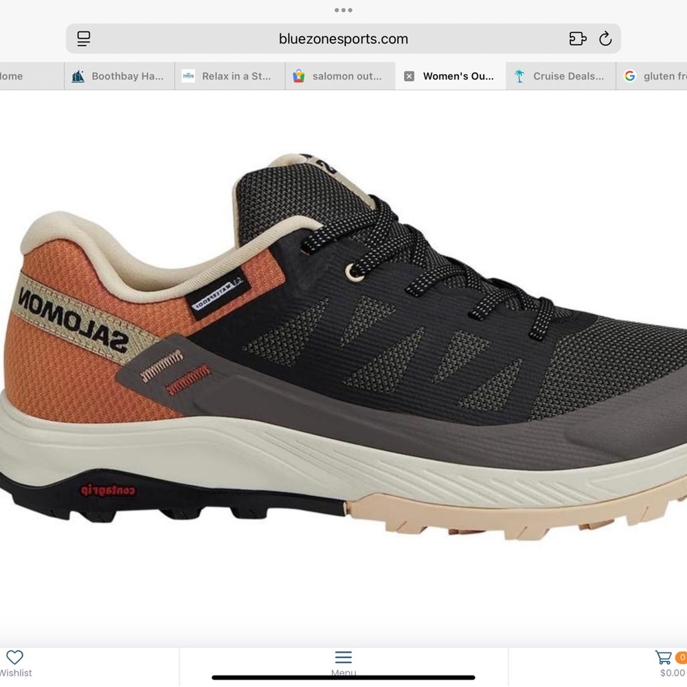 Salomon Women’s Gray, Black, Coral Waterproof Outdoor Shoes size 7.5 EUC